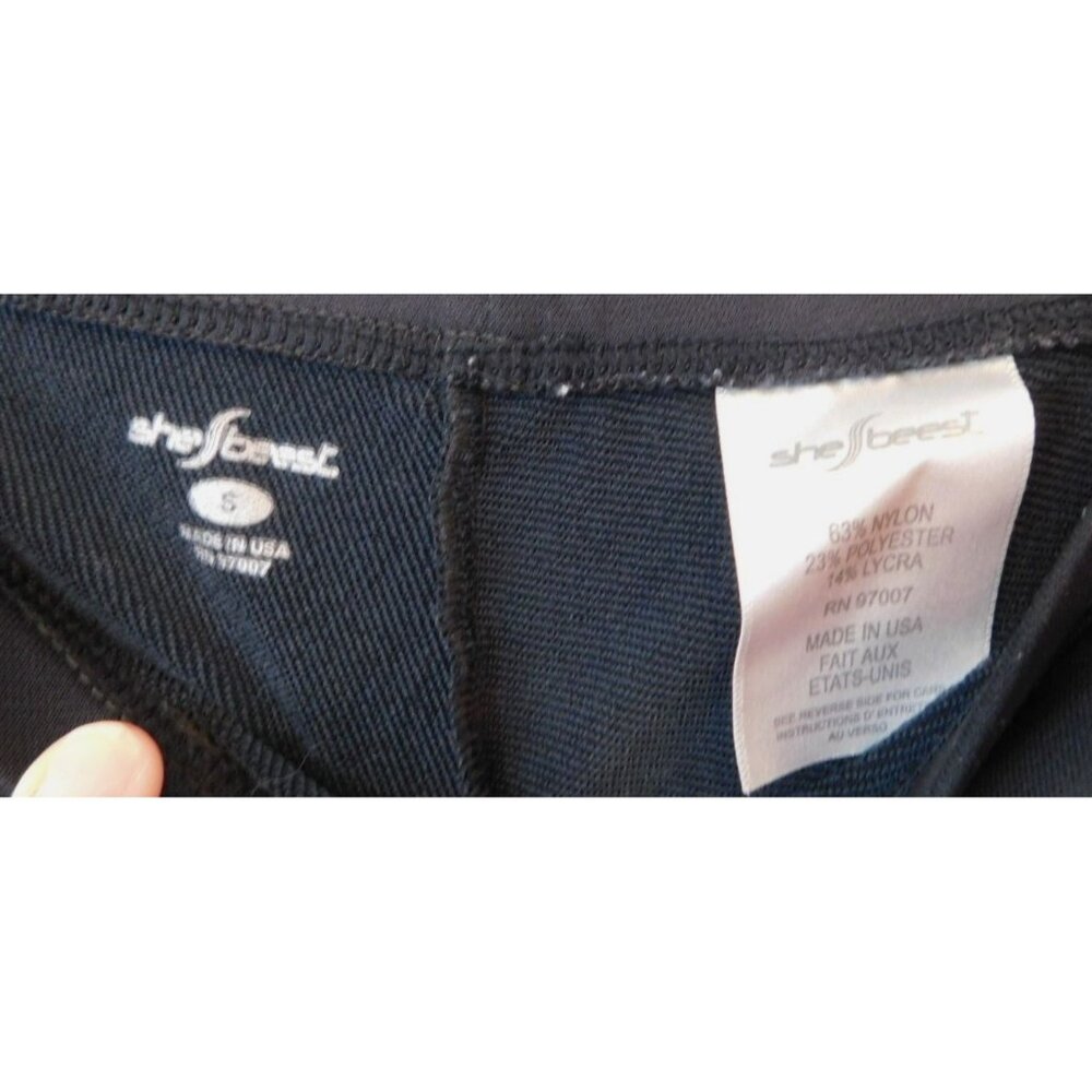 SheBeest Women Size S Small Cycling Athletic Capris Leggings Padded Seat - Picture 3 of 4